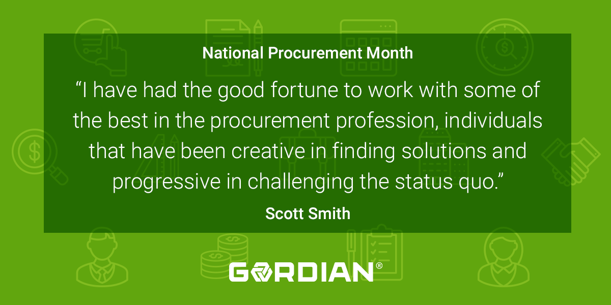 National Procurement Month: Procurement professionals find creative solutions and are progressive in challenging the status quo.