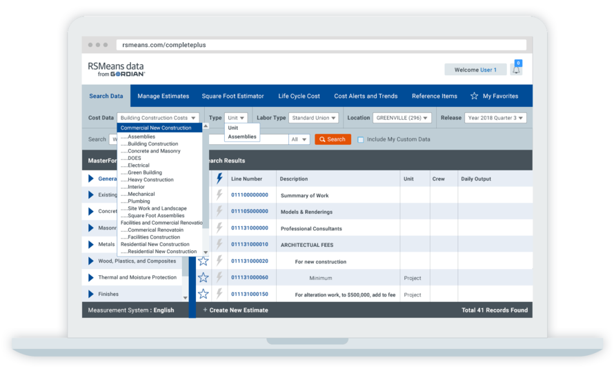 RSMeans Data Online Estimating Software Free Trial