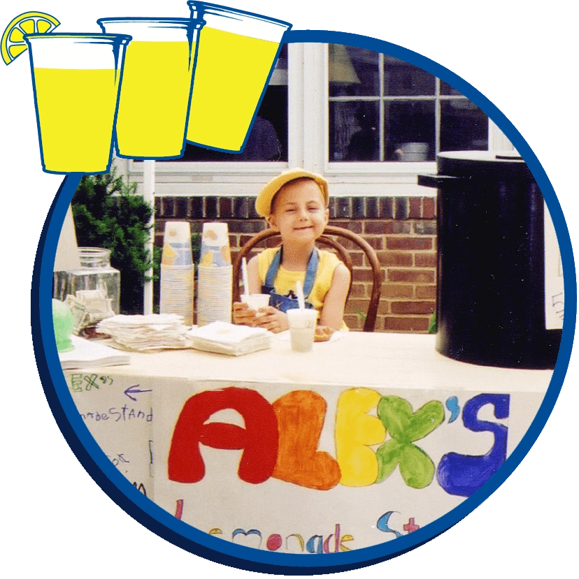 Alex at her Lemonade stand.