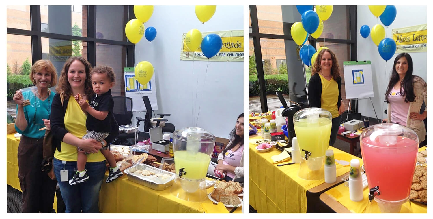 Gordian holds lemonade stands to help in the fight against childhood cancer.