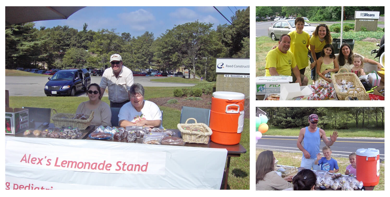 RSMeans and Reed Construction set up lemonade stands.