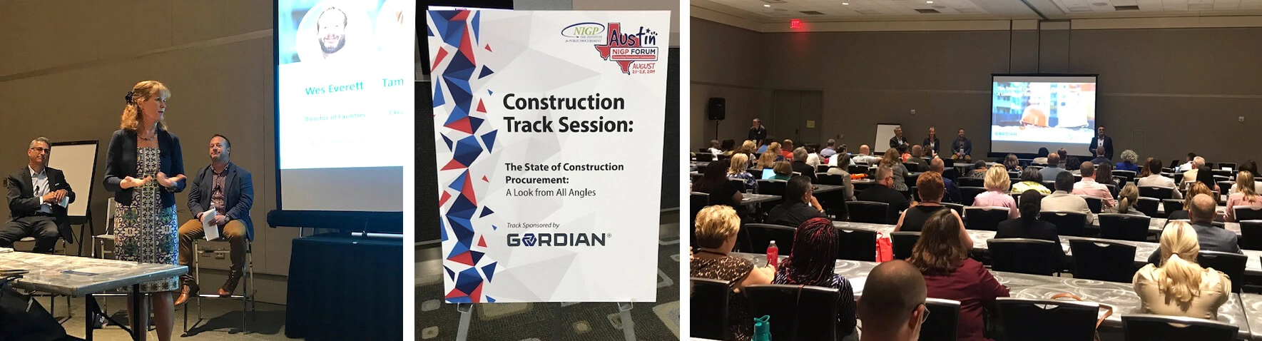 "The State of Construction Procurement: A Look from All Angles" sponsored by Gordian at NIGP Forum