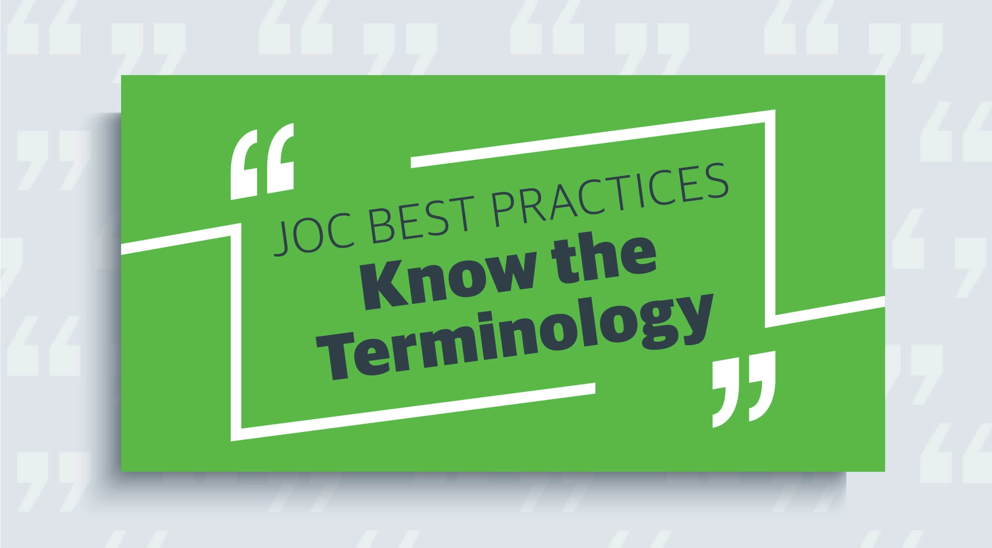 JOC Best Practices: 12 Key Terms for Job Order Contracting