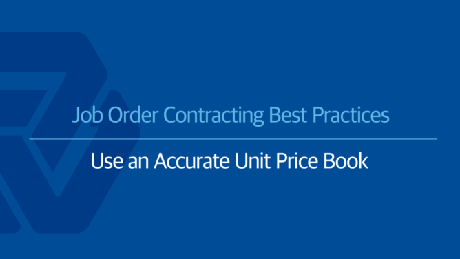 Job Order Contracting Best Practices: The Unit Price Book