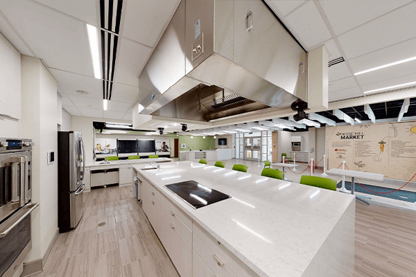 Data-driven procurement was instrumental in the building of this teaching kitchen.