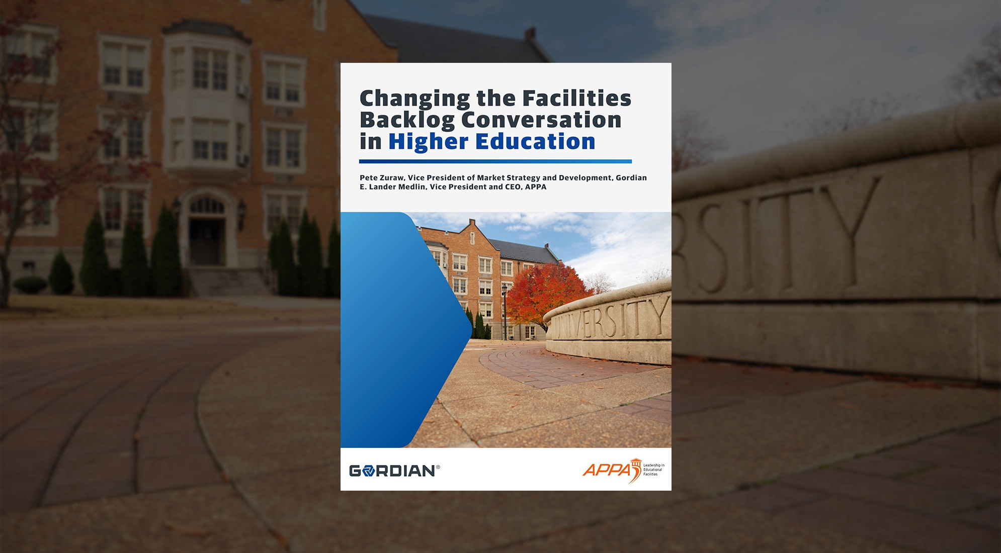 Read this report for strategies about tackling the higher education facilities backlog.