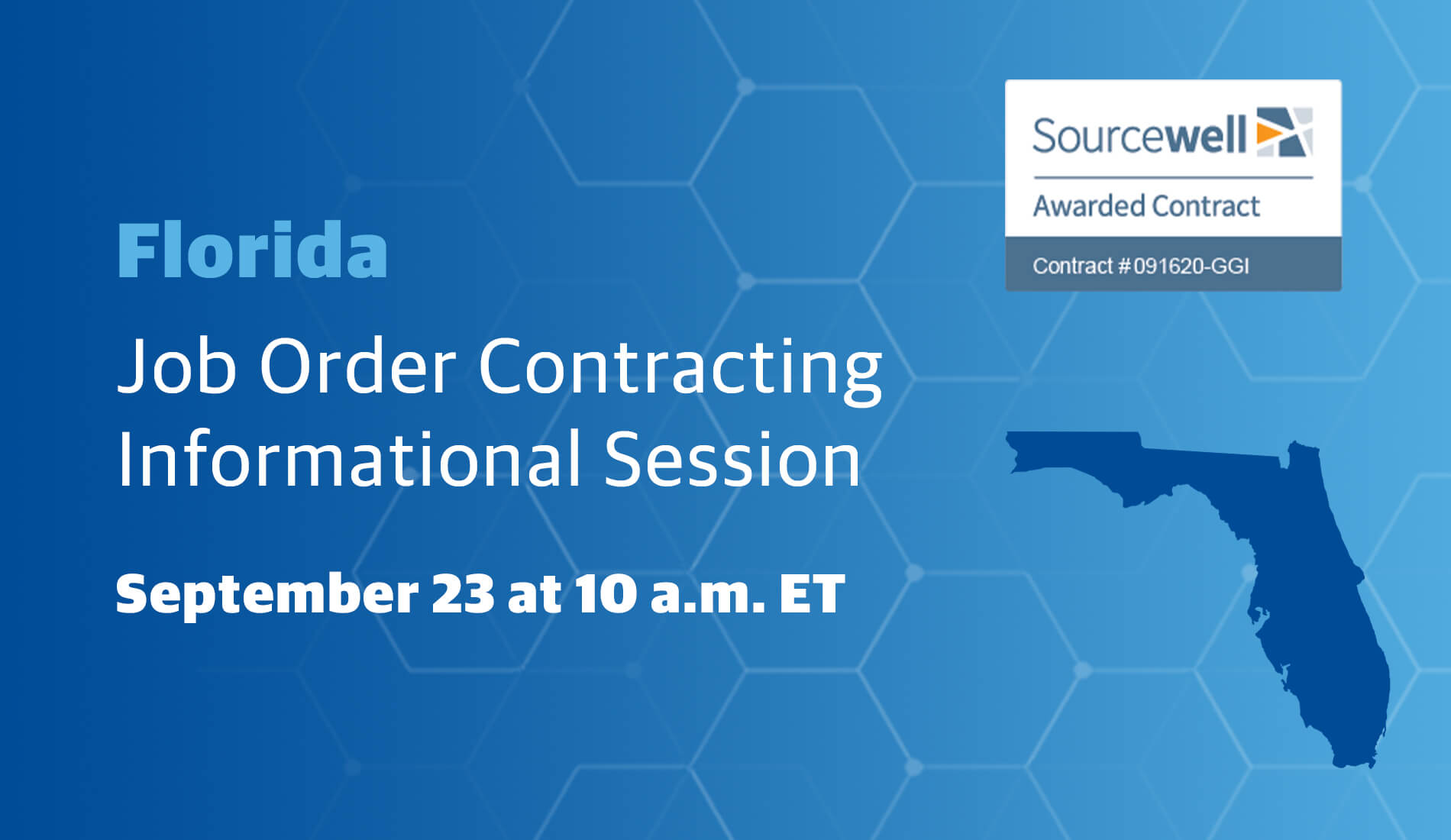 Sourcewell Florida Job Order Contracting Informational Session