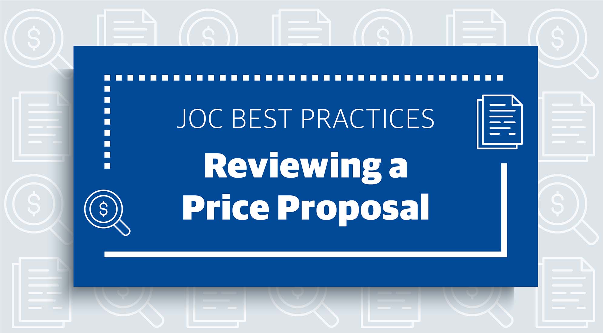 Gordian Account Managers discuss best practice for reviewing a JOC price proposal.