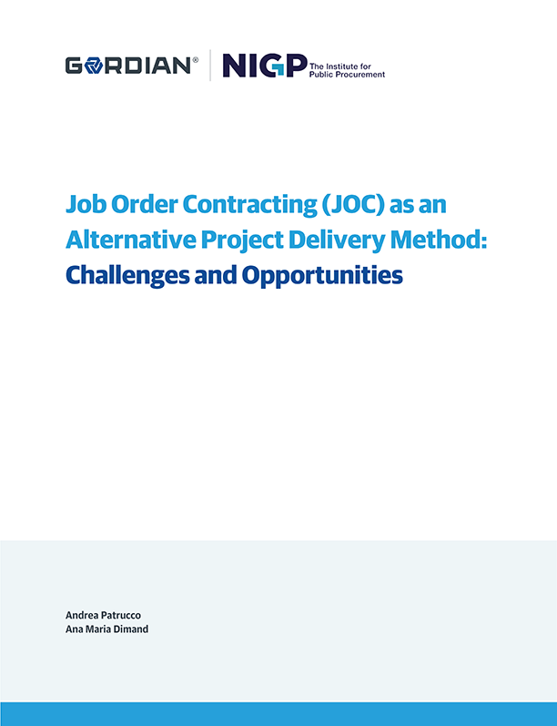 Job Order Contracting (JOC) for Project Delivery Cover