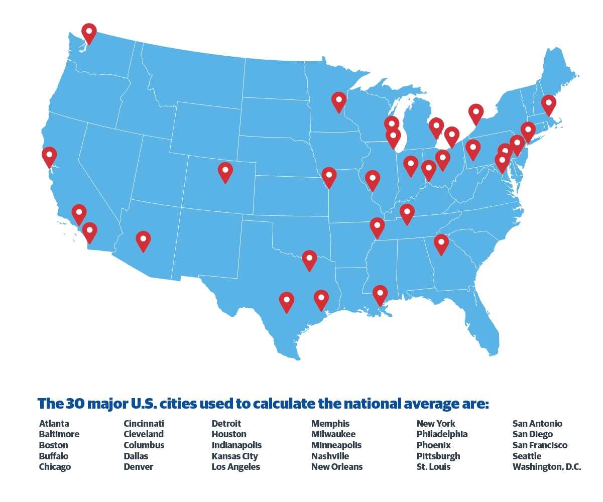 City Cost Index Map