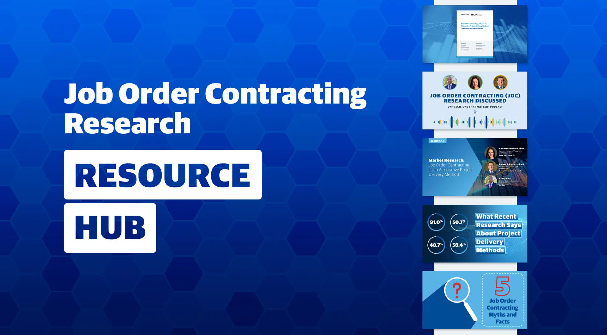 Access this suite of resources about Job Order Contracting Research.