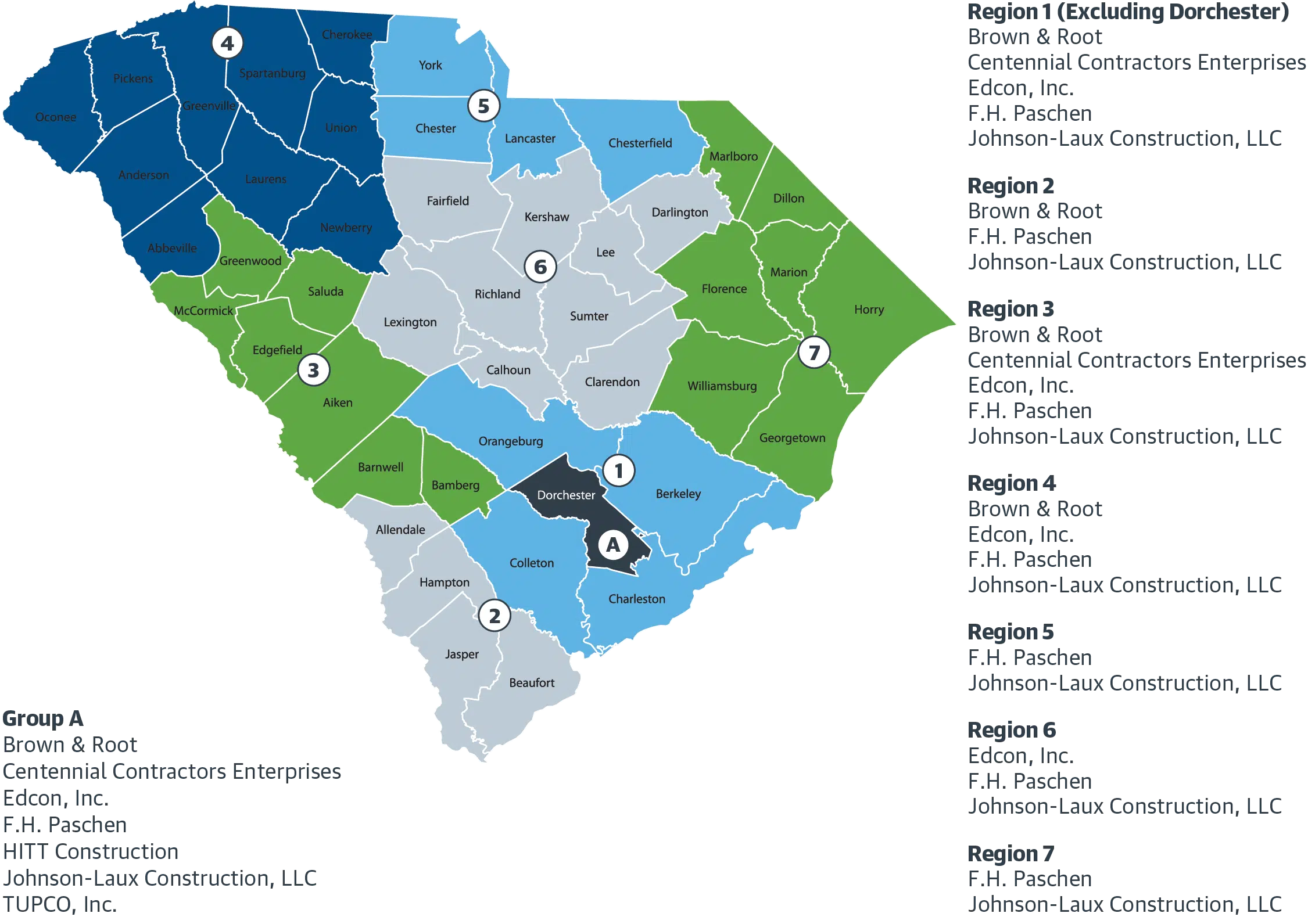 South Carolina ezIQC Map