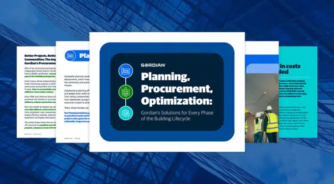 Planning, Procurement, Optimization: Gordian Solutions for Every Phase of the Building Lifecycle 1 Planning, Procurement, Optimization: Gordian Solutions for Every Phase of the Building Lifecycle