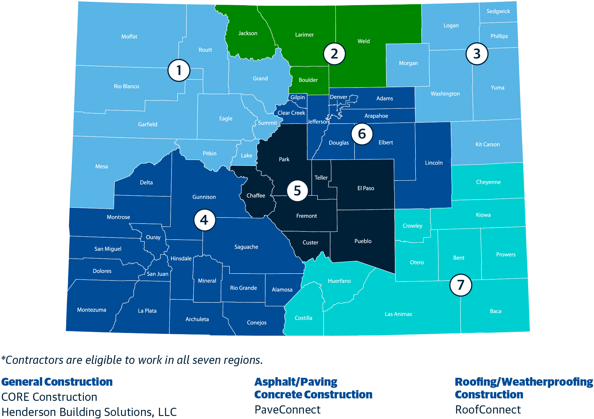 Equalis Colorado Contractor Service Map