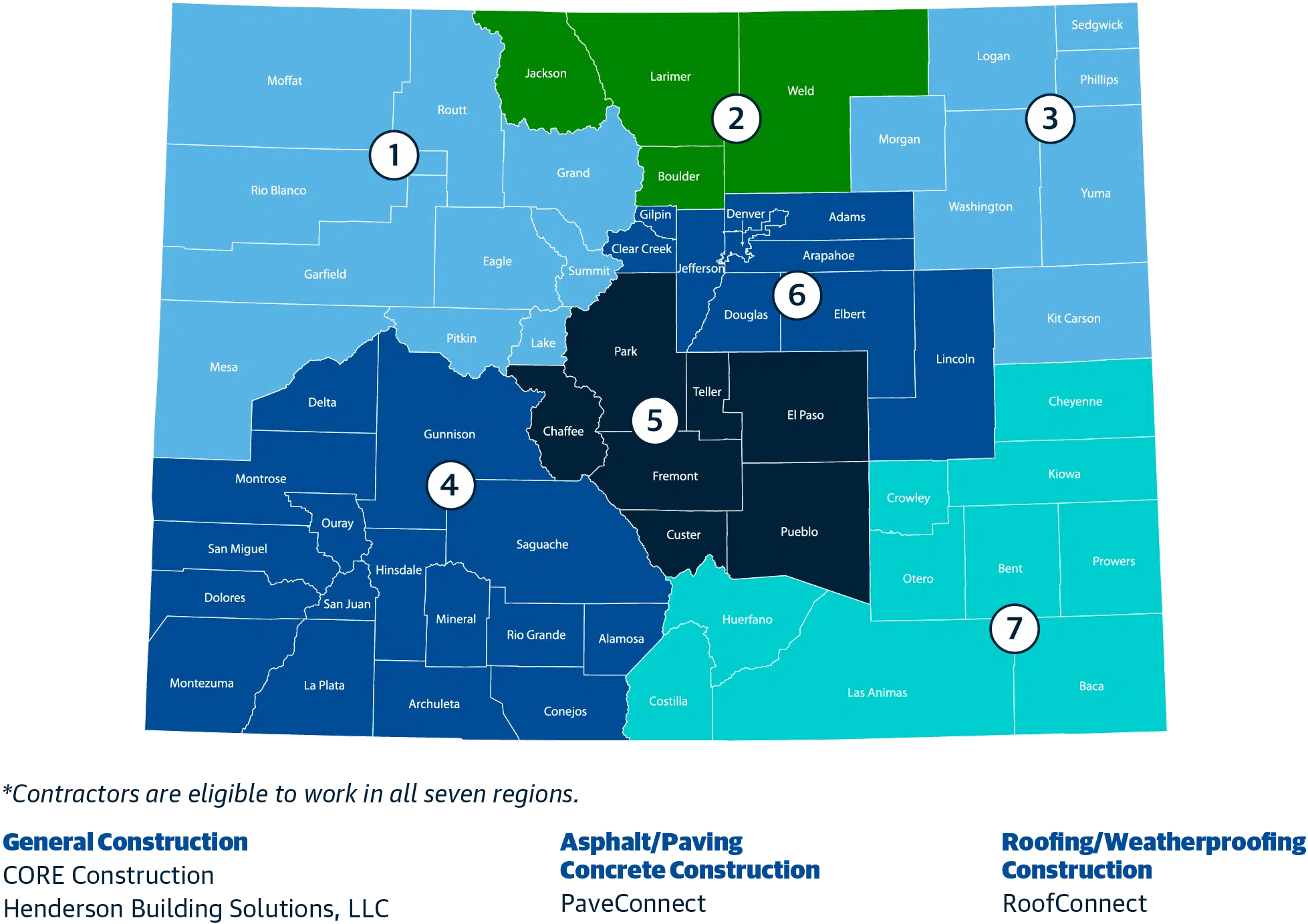 Equalis Colorado Contractor Service Map