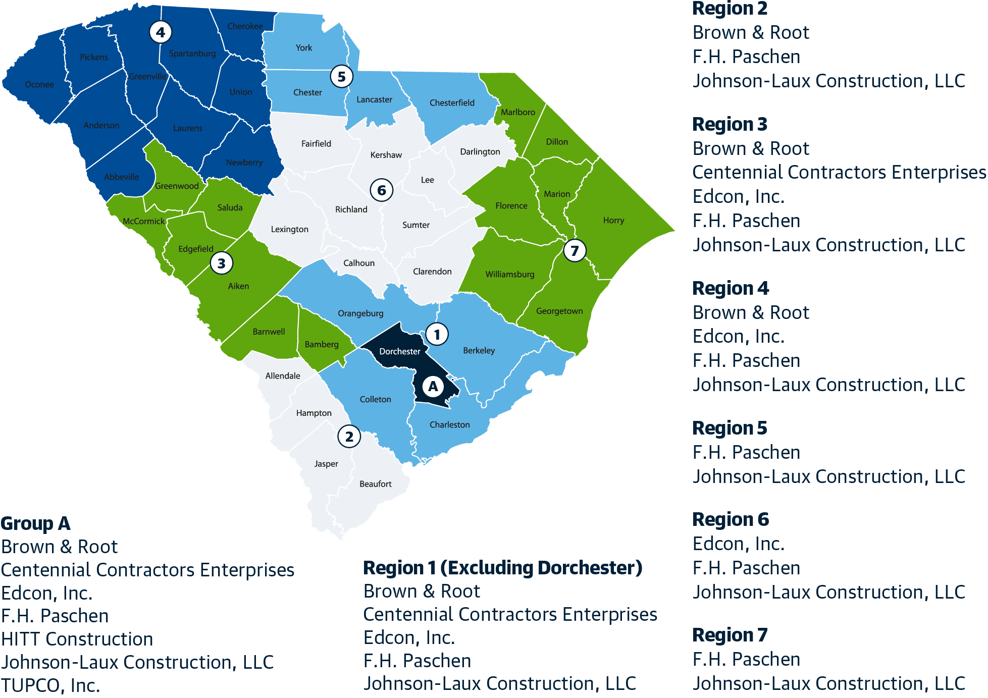 South Carolina ezIQC Map