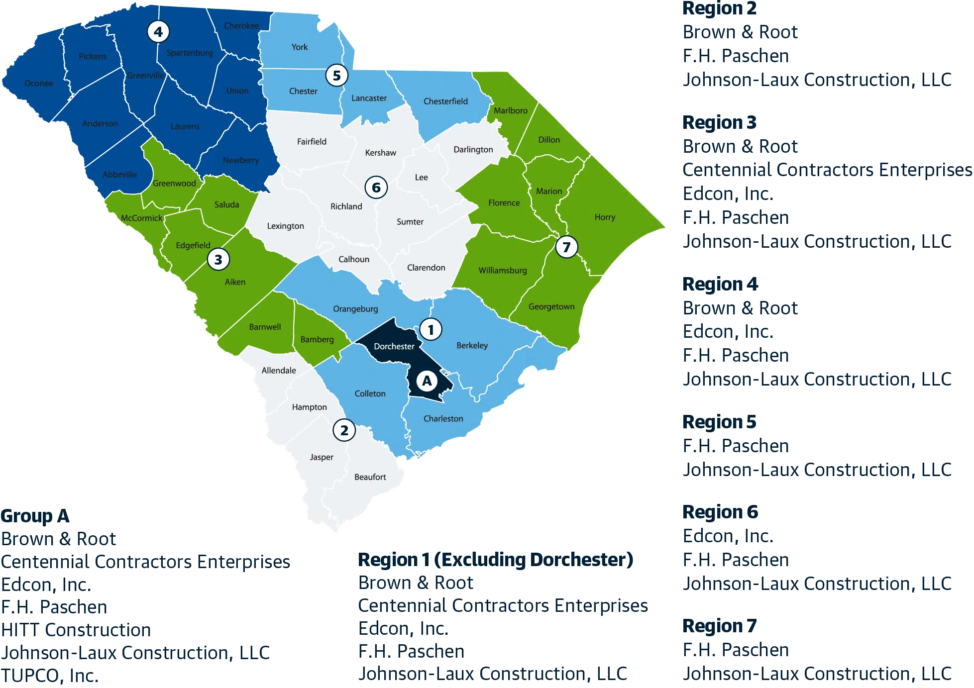 South Carolina ezIQC Map