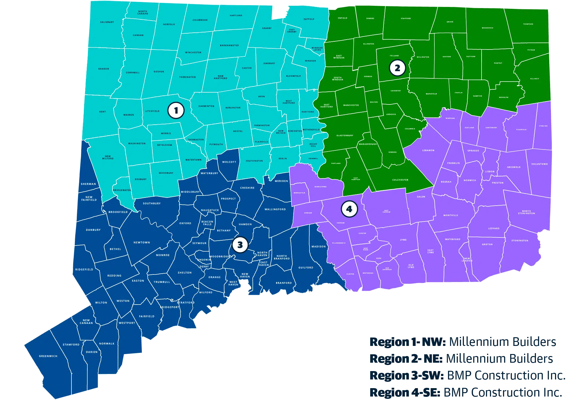 CRCOG Contractor Service Map