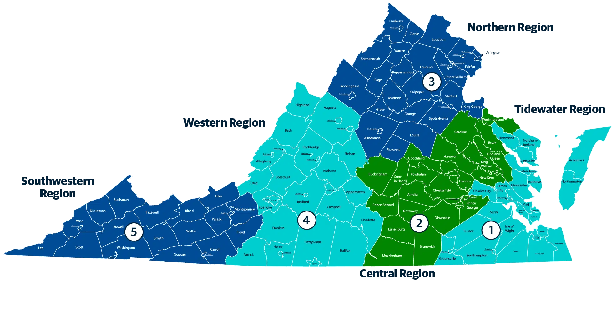 Virginia DGS Contractor Service Map