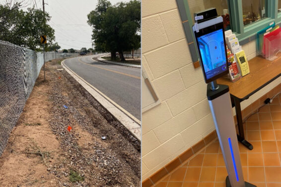 School facility updates may include security fencing and temperature screening stations.