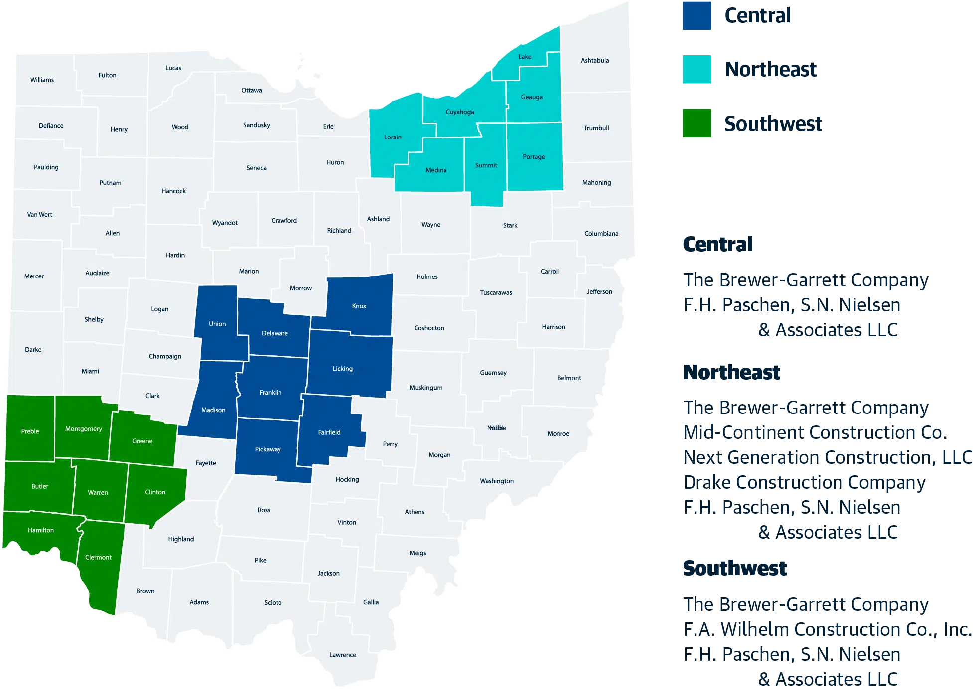 ezIQC Procurement Ohio Vizient Map