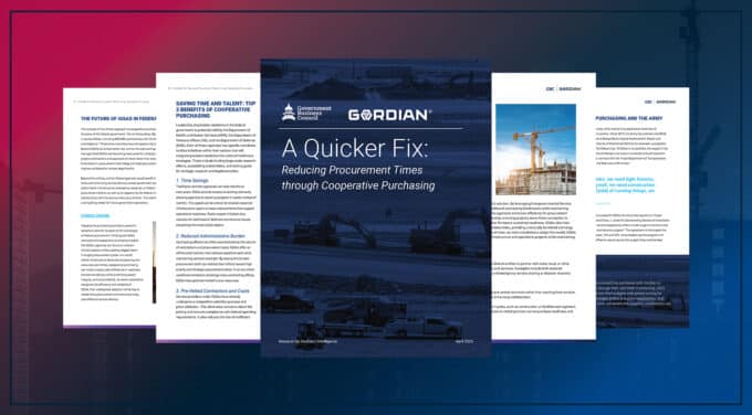 A Quicker Fix: Reducing Procurement Times Through Cooperative Purchasing
