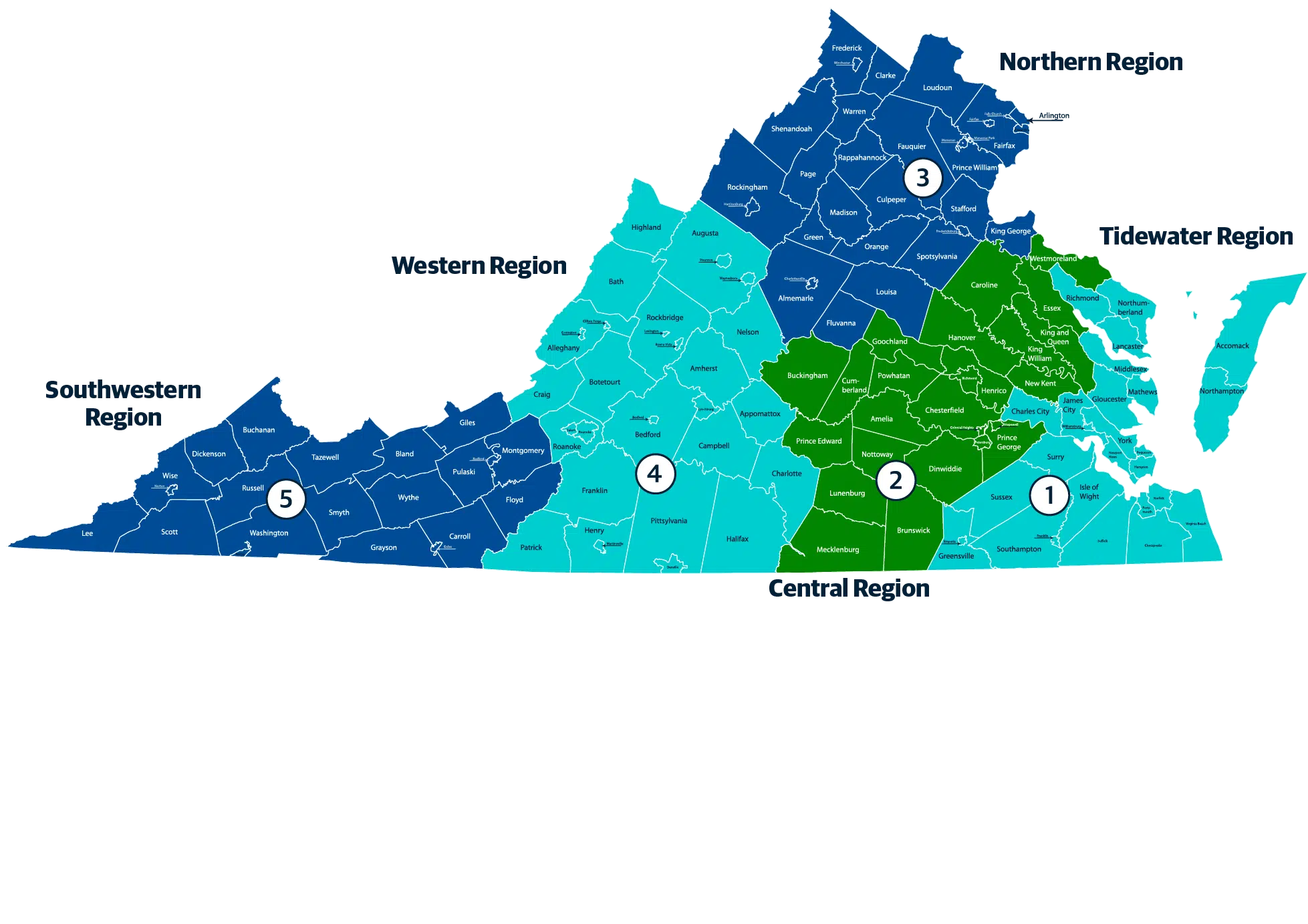 Virginia DGS Contractor Service Map