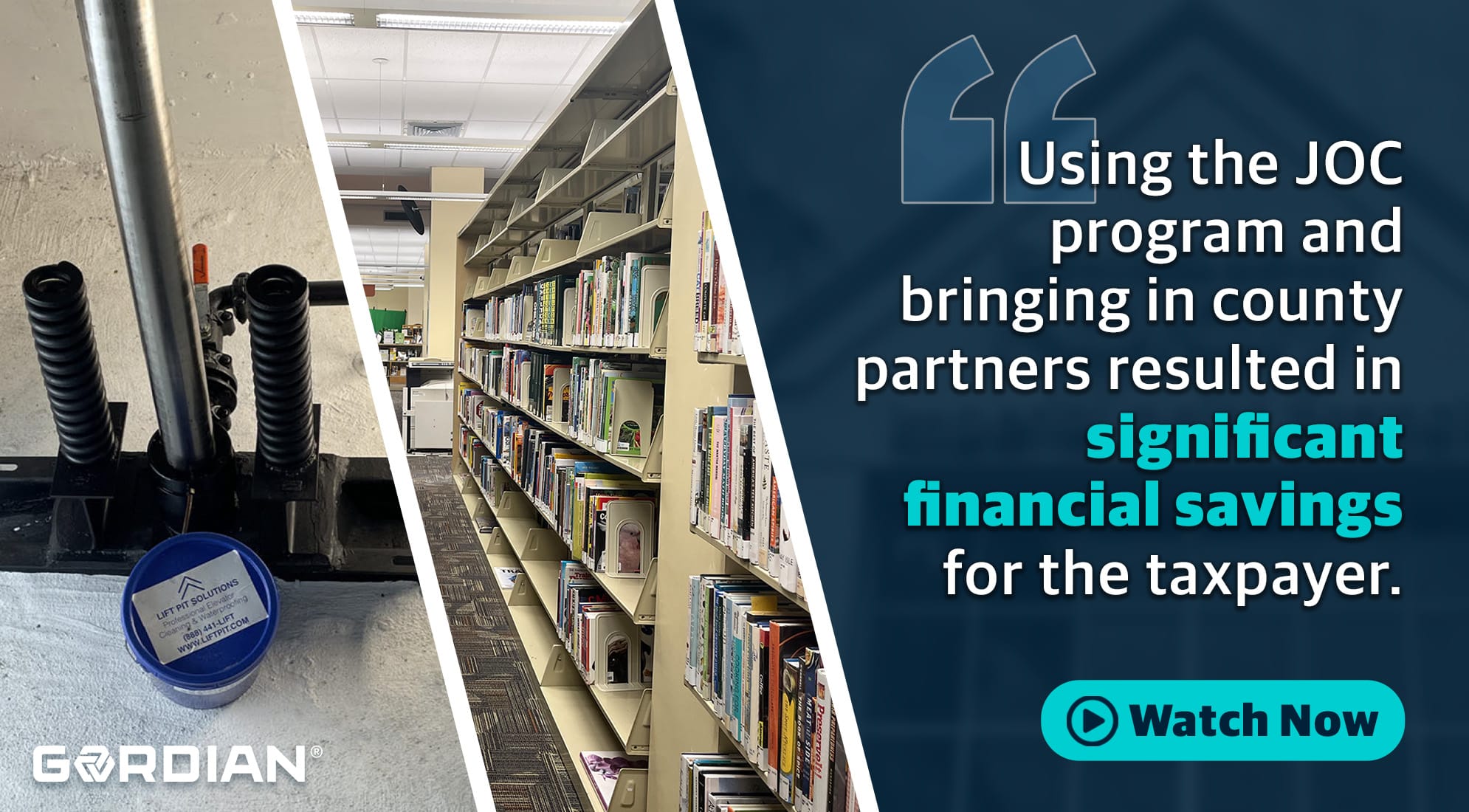 Flood-Damaged Library Elevator Repaired With JOC 1