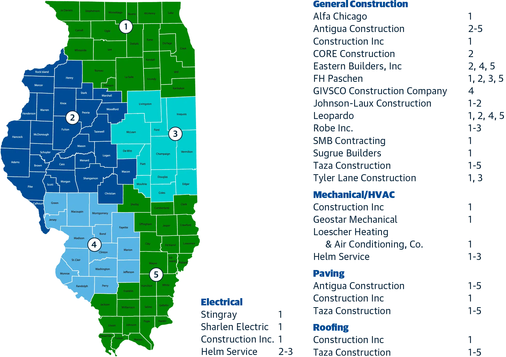 Access ezIQC® in Illinois 2 Equalis Contractor Service Areas