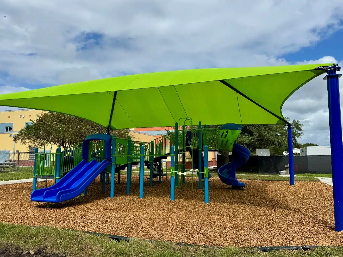 Stone-Lakes-Elementary-Playground-Finished The renovated playground after three months of work.