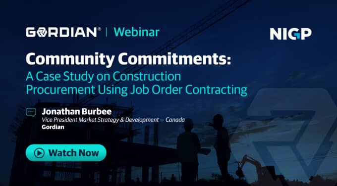 Community Commitments: A Case Study on Construction Procurement Using Job Order Contracting (JOC)